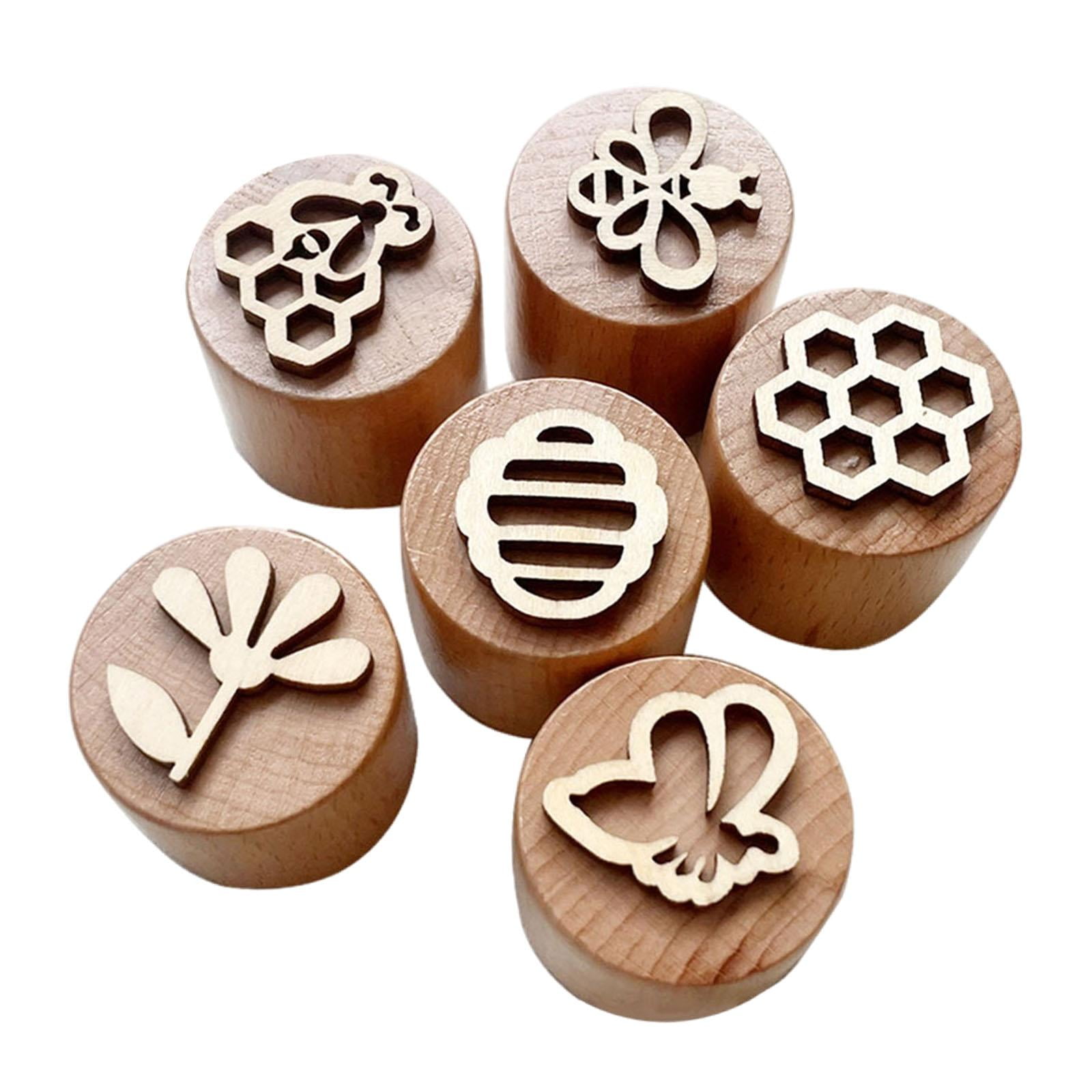 Bothyi - Sellos De Madera, Sellos Decorativos De Arcilla Para Hacer Tarjetas, Proyectos De Arte, Decoraciones, Abejas, Ciclo De Flores