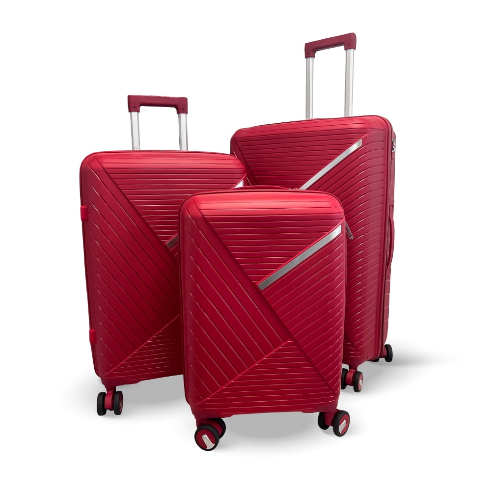 Home&design - Set 3 Maletas Rígidas Urban 360° Rojo S/m/l