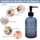 thumbnail image 4 of Juego Dispensador De Jabón De Vidrio Azul De 350 Ml Recargable Paquete De 2, 4 of 6