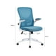 thumbnail image 3 of Silla De Oficina Con Reposa Brazos Azul, 3 of 6
