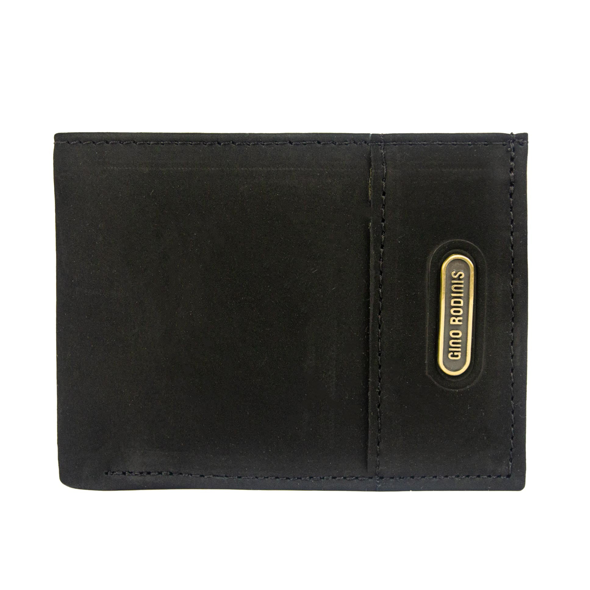 Gino Rodinis - Billetera De Cuero Graso Hombre 110 Negro