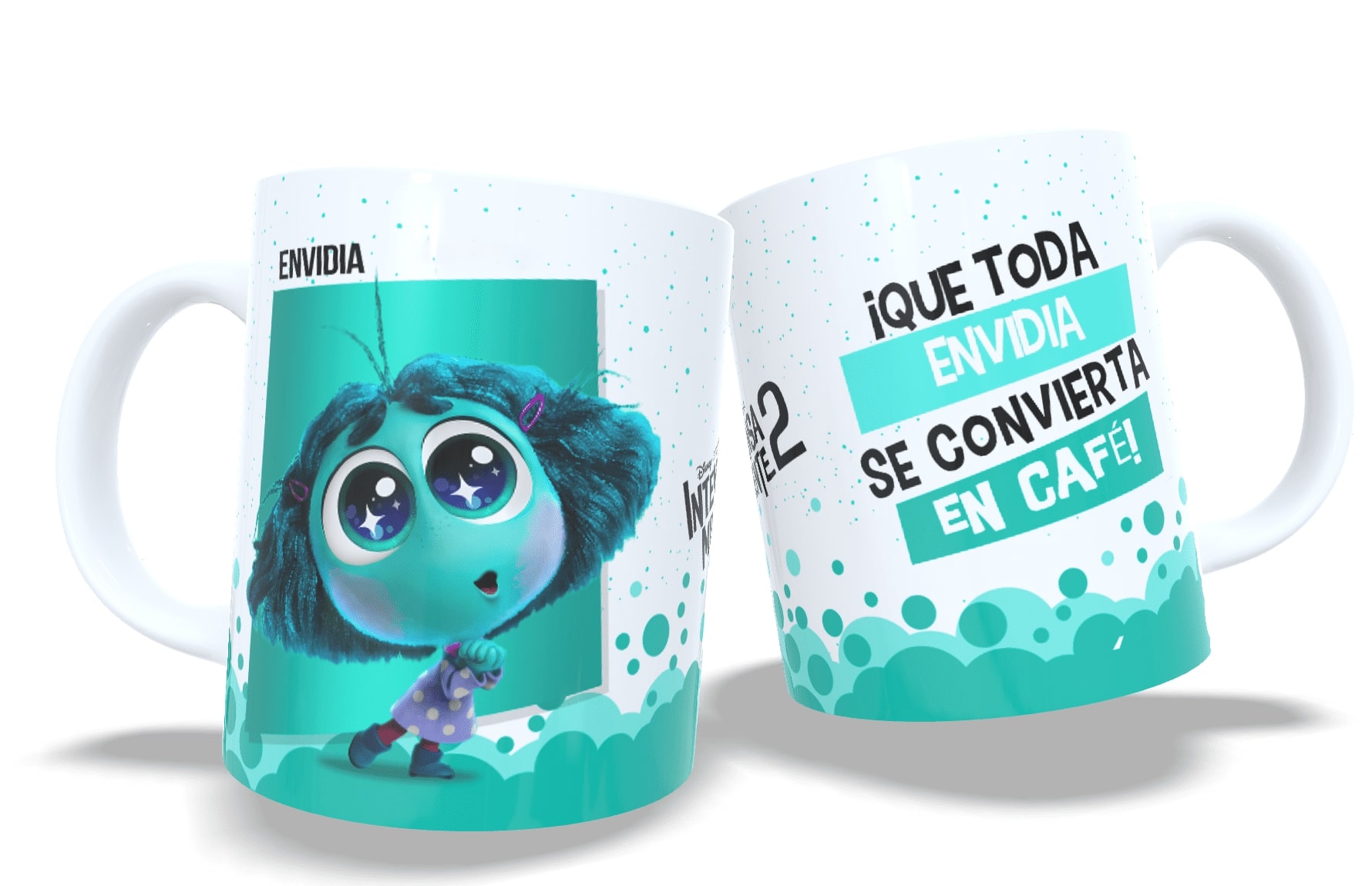 Arumistorechile - Tazon Taza Colección Intensamente 2 Frases - Envidia