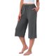 thumbnail image 4 of INSPIRE CHIC Pantalones Cortos de Pijama de Mujer de Cintura Alta Viscosa Cómodos Suaves a la Rodilla con Bolsillos S Gris Oscuro, 4 of 6