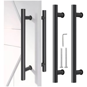 Genérica - Manillon Doble Acero Inoxidable 60 Cm Para Puerta Madera