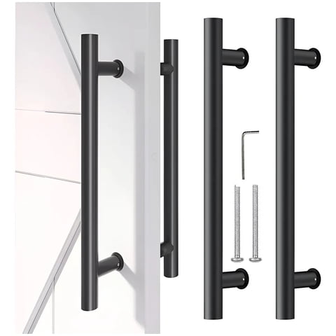 Genérica - Manillon Doble Acero Inoxidable 60 Cm Para Puerta Madera