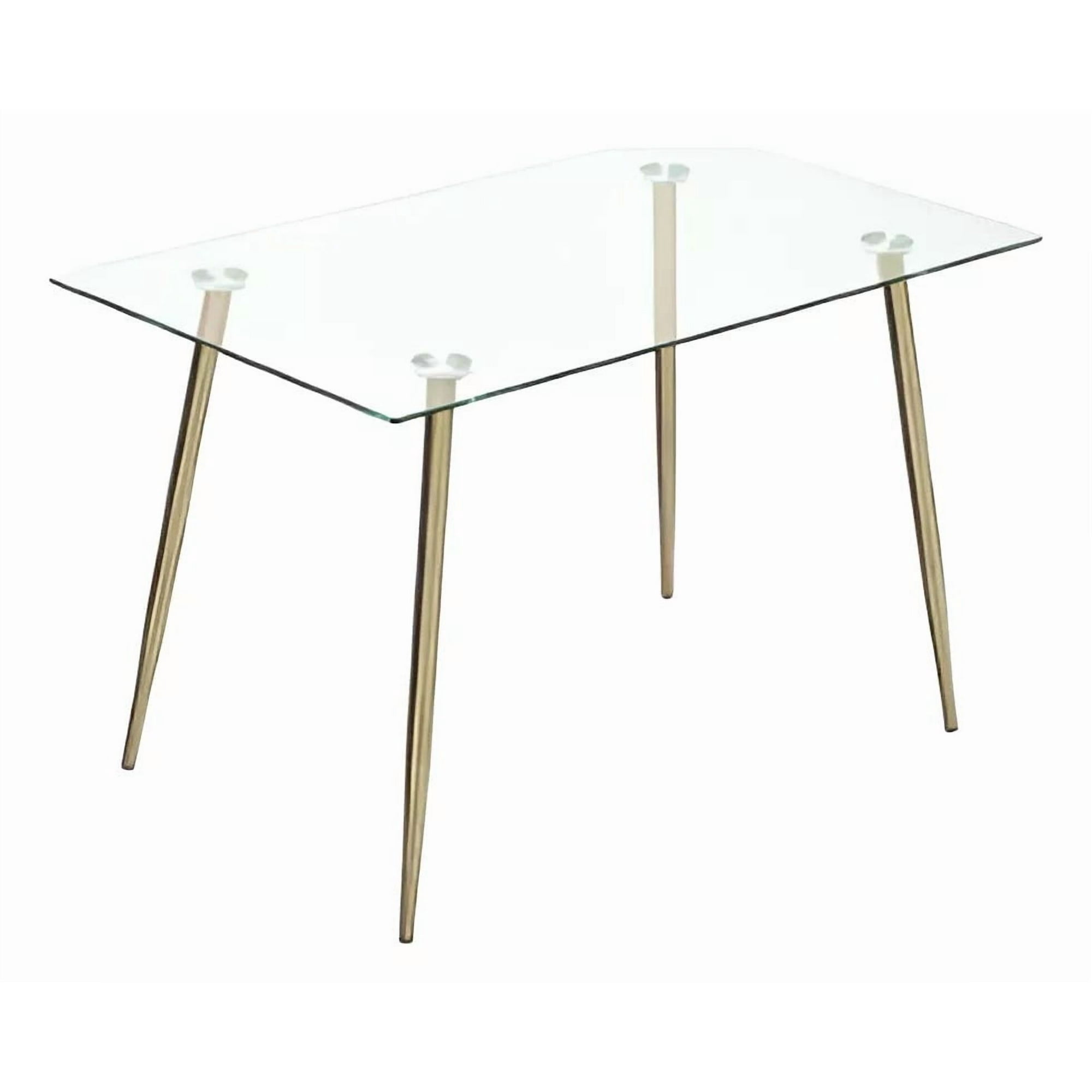 Habita2 Chile - Mesa De Vidrio Rectangular Prince Premium 130 - Gold