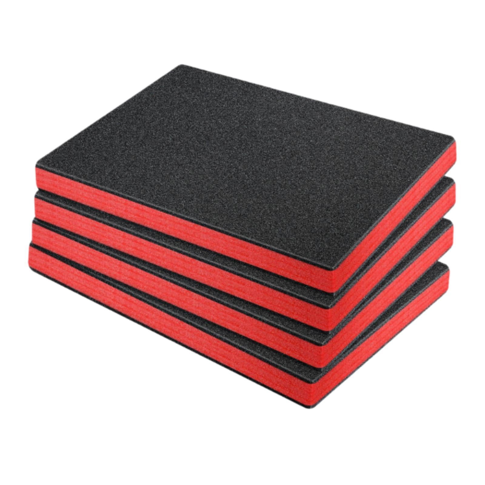 Magideal - 4 Insertos De Espuma Para Caja De Herramientas, Prácticos Y Antideslizantes, Láminas De Espuma De Polietileno De Alta Densidad Para Guardar Herramient 40cmx30cmx2.5cm