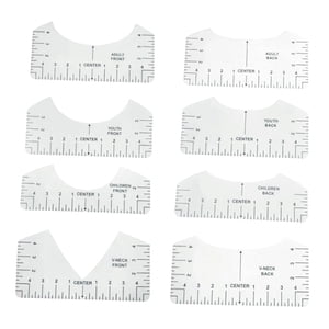 Magideal - Guía Para Hacer Reglas De Camisetas, 8 Unidades, Herramientas Para La Impresión De Camisetas, Guía Para La Colocación De Vinilo Transparente