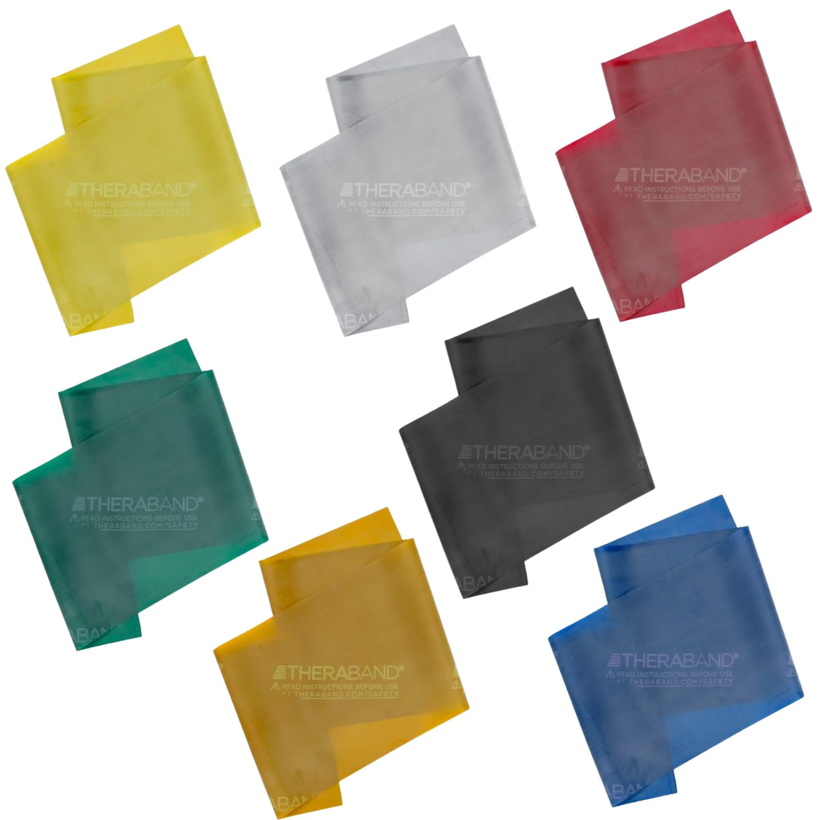 Set De Bandas De Resistencia Theraband Professional Latex De 7 Niveles