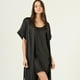 thumbnail image 1 of Bata de Mujer Mini Satin Negro, 1 of 5