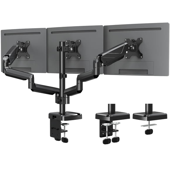 Soporte De Triple Monitor Para Pantallas De 27 Pulgadas Con Resorte De Gas
