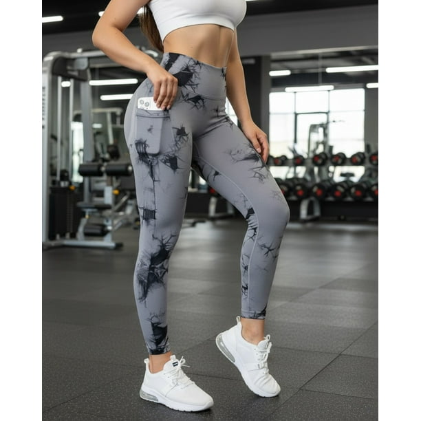 Leggings Deportivos Push Up Mujer Tie Dye con Bolsillo