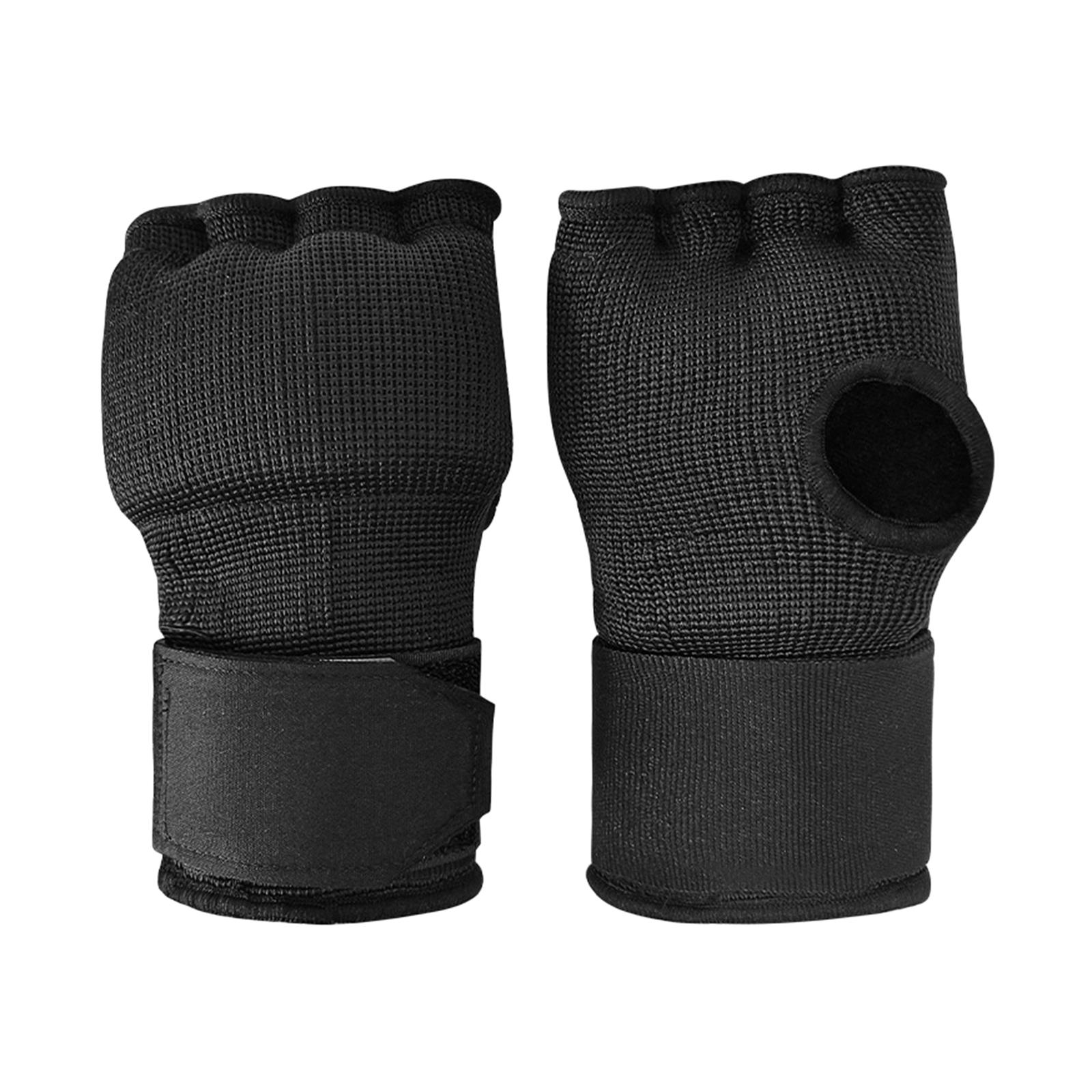 Magideal - Vendas Para Manos, Guantes Interiores Acolchados Para Boxeo, Envoltura De Protección Para Muñeca, Guantes Para Ejercicio Rápido Para Ejercicio, Sanda, Negro