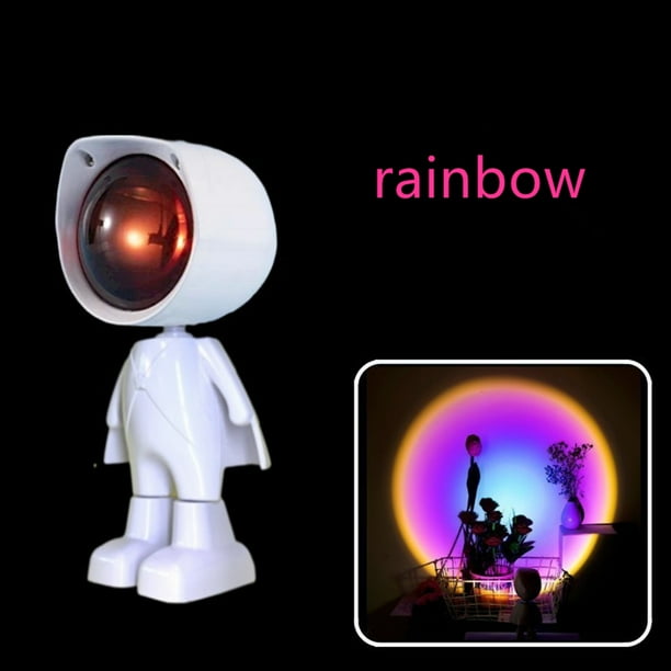 1Pack Astrobot Lights, Christmas Decoration 1Pack Astrobot Sunset Lamp Projector - 7 Cosmic Colors Sunset Light, Touch Control Sunset Projection Lamp, 360° Adjustable Head