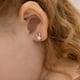 thumbnail image 1 of Pendientes de conejito de esmalte rosa y blanco para niñas y preadolescentes, 1 of 4
