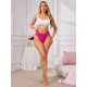 thumbnail image 2 of INSPIRE CHIC Ropa interior de mujer de tiro bajo con estampados de letras, bikini de suave elasticidad, bragas transpirables, rojo rosa medio, 2 of 4