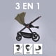 thumbnail image 3 of Coche de bebé Asiento Reversible Negro Toldo Gris, 3 of 8