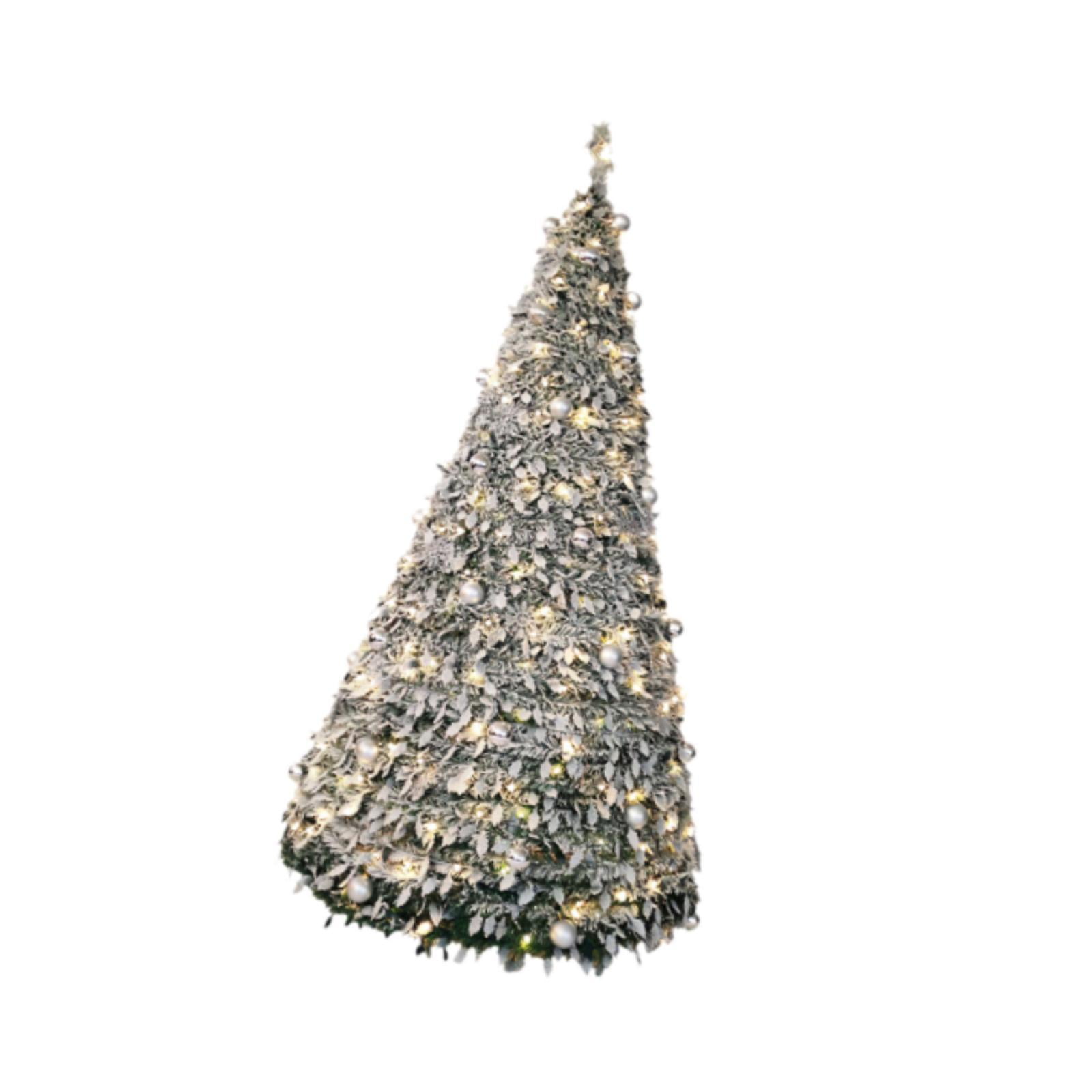 Bothyi - Árbol De Navidad Plegable Con Luces Decorativas Material Pvc Para Comedores 150x70cm