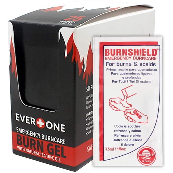 Gel para quemaduras EverOne Emergency Burncare, paquetes de 3,5 ml, 25 unidades