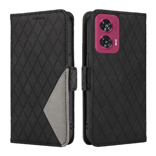 Funda Cartera para Motorola Edge 50 Fusion 5G con Tarjetero Soporte y Correa Negro
