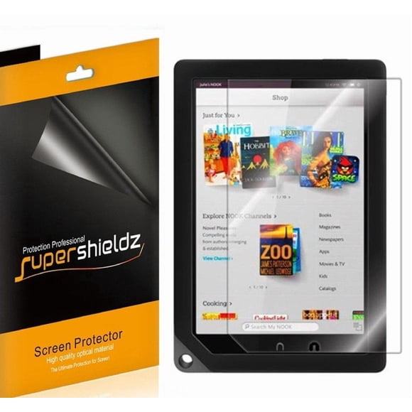 Protector de pantalla para tablet Supershieldz Nook HD+ (paquete de 3) PET HD