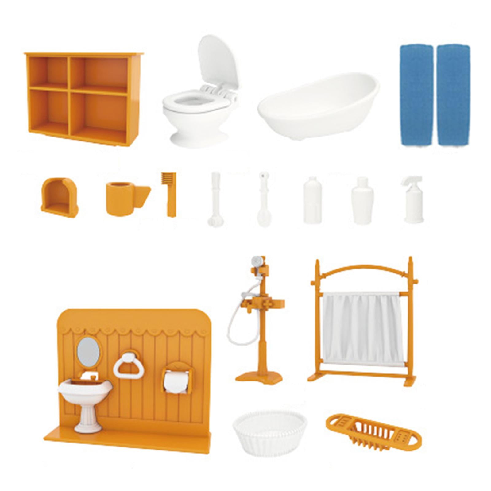 Bothyi - Juego De Muebles Para Casa De Muñecas Accesorios 1 12 Varios Temas Para Baño De Niños