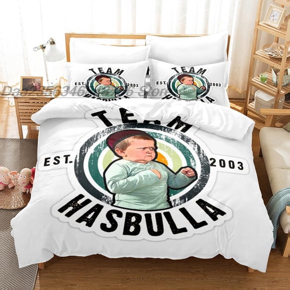 Team Hasbulla Bedding Set Single Twin Full Queen King Size Bed Set Aldult Kid Bedroom Duvetcover Sets