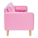 thumbnail image 3 of Sofa Retro 3c + 2 Pouf Felpa 05 Rosado, 3 of 6