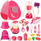 thumbnail image 1 of Set de Camping Infantil Meland Rosa, 3 a 6 Años, con Tienda, 1 of 3