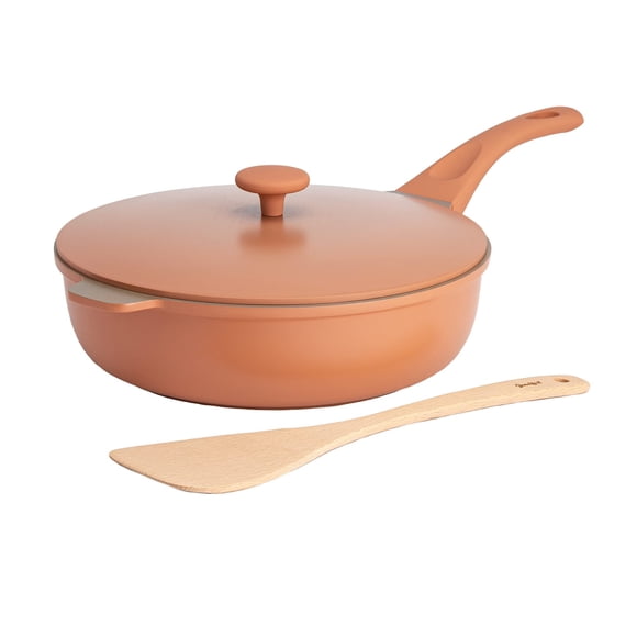 Antiadherente de terracota Pan Goodful, todo en uno, 11 pulgadas y 4,4 litros