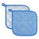 thumbnail image 1 of Soportes para ollas, salvamanteles de poliéster resistentes al calor, almohadillas antideslizantes para encimeras, soportes para ollas de horno para cocina, cocina, horneado azul cielo 4 piezas, 1 of 6