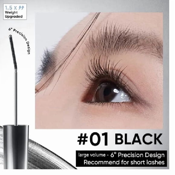 Rizador de pestañas 3D Judydoll de Mascara, gran volumen, negro