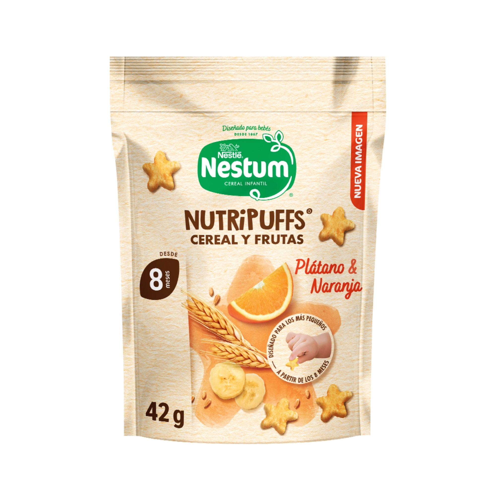 Cereal Nutripuffs Plátano Naranja 42 g Nestum