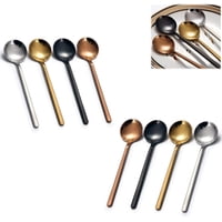 Xmhytop Cucharas De Café 8Pcs Mini Cucharas De Postre Cucharadas De Té, Mango Helado De Espresso De Acero Inoxidable Para La Sopa De Pastel De Café De Té De Postre, 5.3 * 1.3 Pulgadas 4 Colores