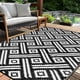 thumbnail image 1 of Alfombra Kalafun 183 × 274 cm Negra y Blanca para Patio Exterior, 1 of 7