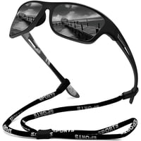 Polasup Lentes De Sol Lente Ancha Con Marco Negro