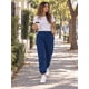 thumbnail image 2 of Pantalon Buzo Jogger Deportivo Casual Ajustable 285g Algodon Azul Marino Liso Xl, 2 of 3