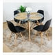 thumbnail image 1 of Comedor Mesa Vidrio 80Cms + 4 Sillas Eames Replica Color Negro, 1 of 2