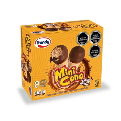Helado Minicono Sabor Manjar Caja 8 Un Trendy