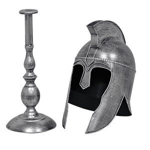 Muebles Santa Ana - Casco Medieval Caso Romano Silver Con Pedestal