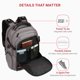 thumbnail image 3 of Bolsa para portátil SwissGear ScanSmart Grey Ballistic Notebook de 15 pulgadas, 3 of 7