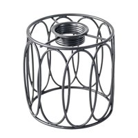 Magideal - Pantalla De Lámpara Vintage, Lámpara De Alambre Industrial, Jaula De Hierro, Lámpara De Anillo De Tambor Cilíndrico E14 Para Accesorio De Iluminación