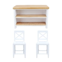 Magideal - Mesa Y Silla De Bar En Miniatura A Escala 1/12, Accesorios Para Muñecas, Decoración, Modelo De Simulación, Juego De Simulación Para El Hogar Y La Sala