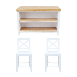 Magideal - Mesa Y Silla De Bar En Miniatura A Escala 1/12, Accesorios Para Muñecas, Decoración, Modelo De Simulación, Juego De Simulación Para El Hogar Y La Sala