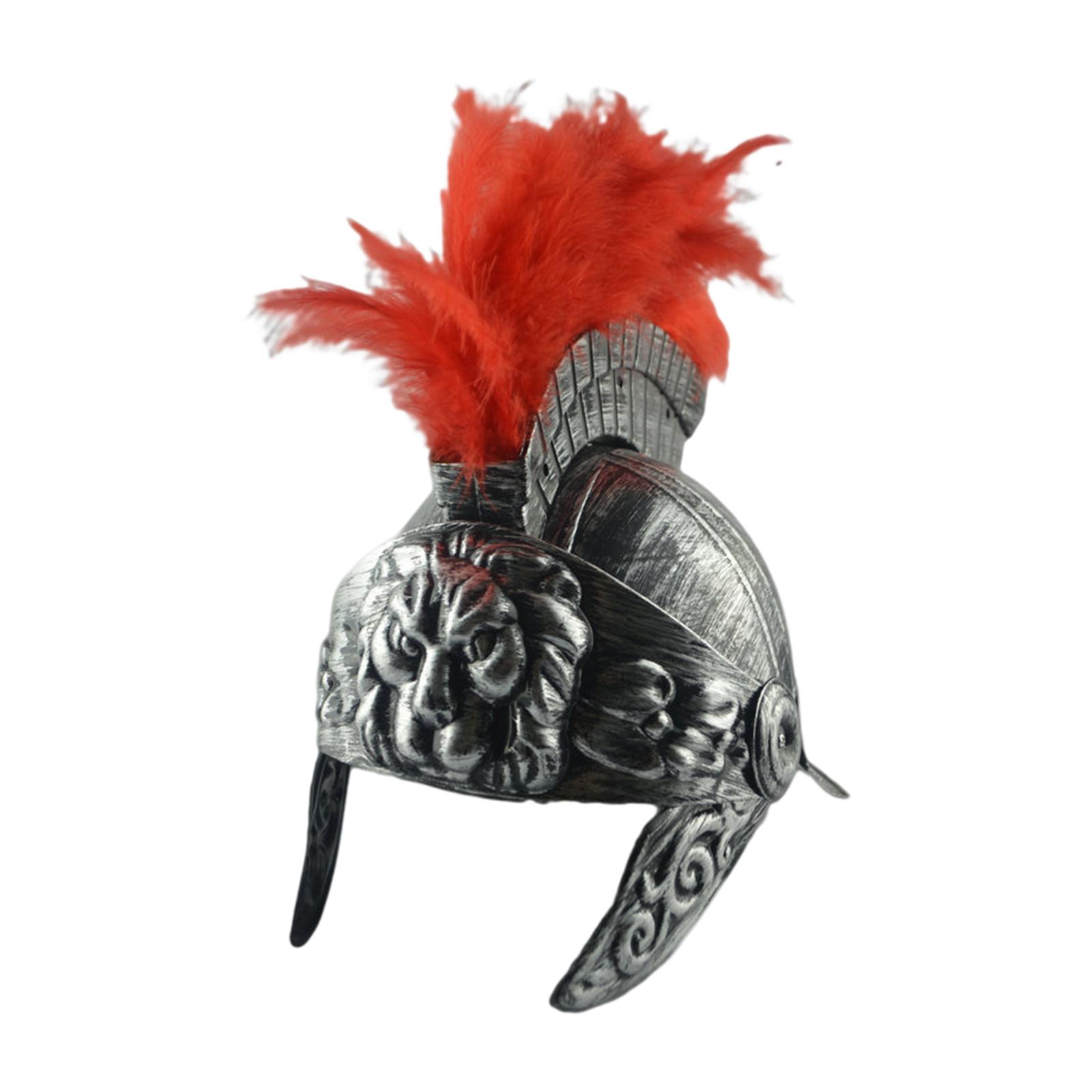 Bothyi - Casco De Disfraz Antiguo Medieval, Sombrero De Vestir, Casco Espartano Para Película, Hogar, Niños, Plata