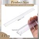 thumbnail image 2 of Uxcell paquete de 4 protectores de puerta de gabinete, protector de borde deslizante de 18" x 1/2" para puertas de gabinetes de cocina de 5/16"- 1/2" de grosor, transparente, 2 of 6