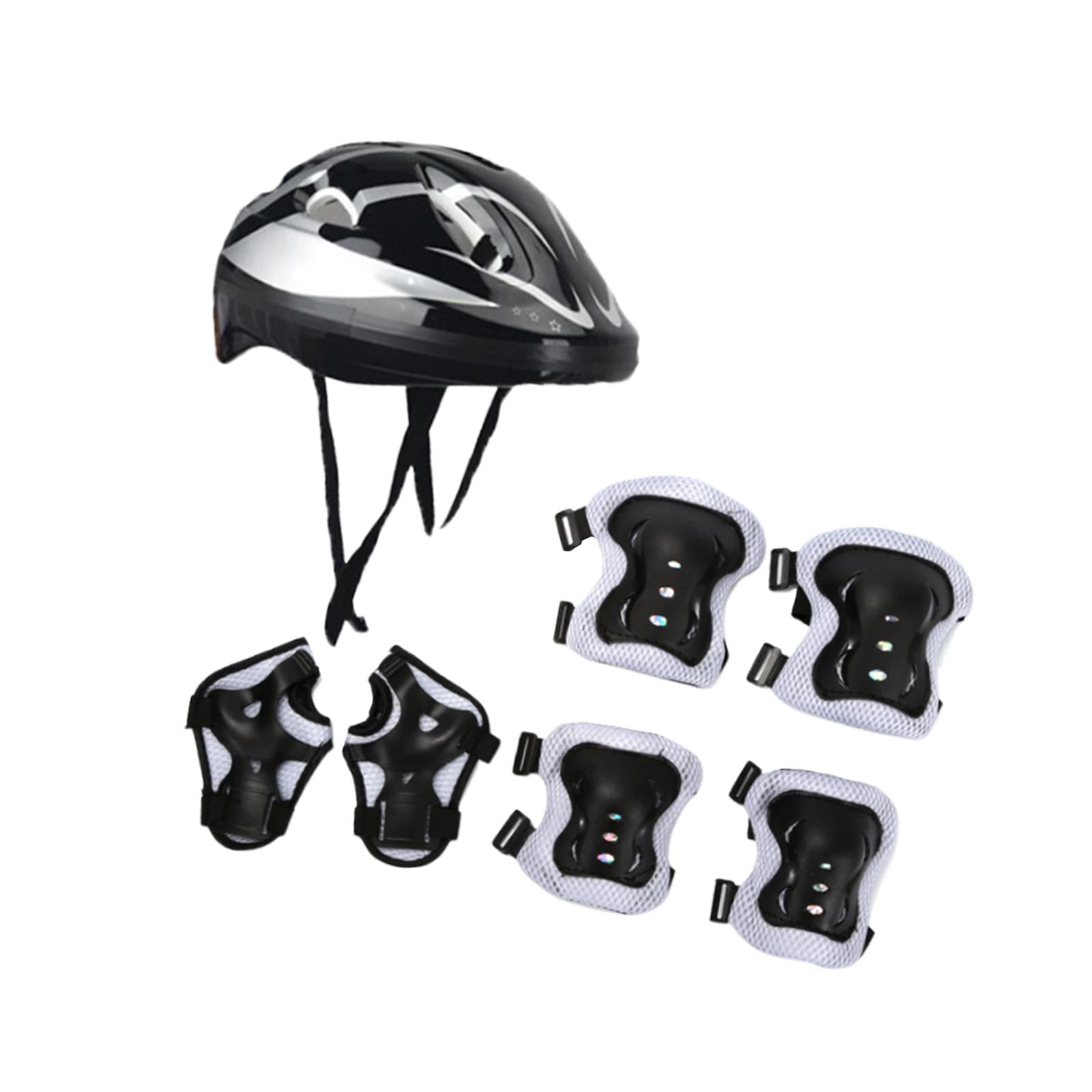 Ioensy - 7 Unids/set Casco De Bicicleta Para Niños Portátil Para Deportes Al Aire Libre Monopatín Montar En Bicicleta