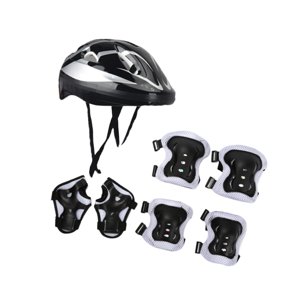 Ioensy - 7 Unids/Set Casco De Bicicleta Para Niños Portátil Para Deportes Al Aire Libre Monopatín Montar En Bicicleta