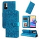 thumbnail image 1 of Funda tipo cartera FOXDOCK para Xiaomi Redmi Note 10 5G , diseño girasol en relieve, cuero PU, cierre magnético, soporte y tarjetero, 1 of 5