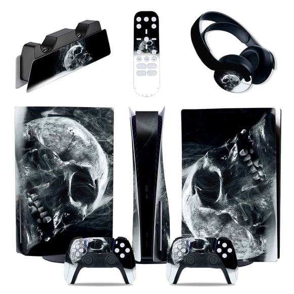 Pegatina para consola de juegos compatible con PlayStation 5 Edición Disco y Digital, juego de piel para controladores - Película protectora de color sólido Galaxy Marble